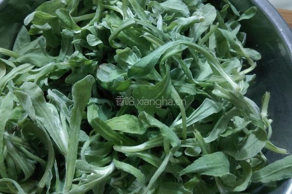 艾蒿煎饼的做法图解1