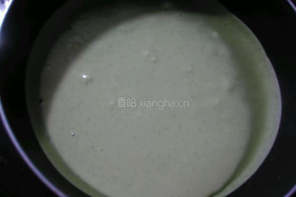艾蒿煎饼的做法图解3