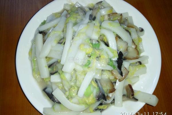 腊肉炒年糕