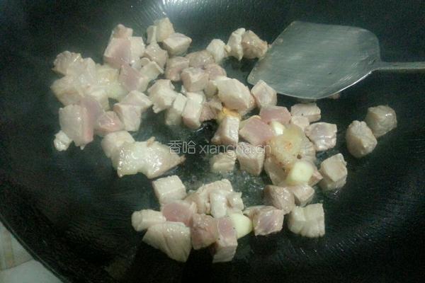 黄瓜炒肉粒的做法图解4