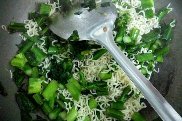 芥兰肉沫炒面的做法图解7