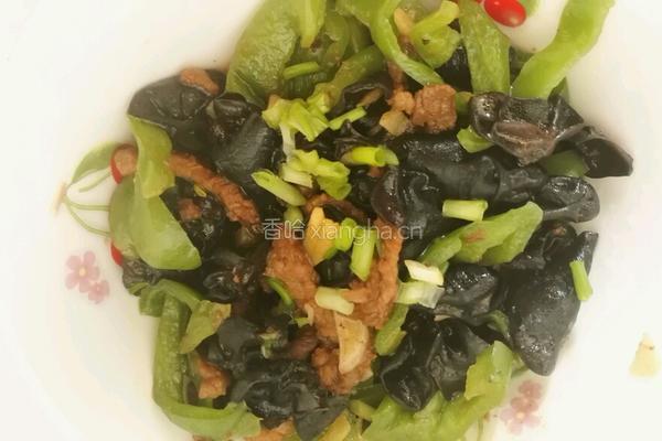 青椒木耳炒肉丝（一人份）的做法图解4