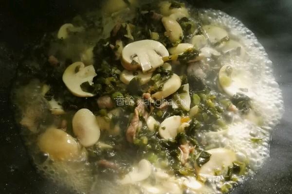 倒笃菜肉片炒平菇的做法图解6