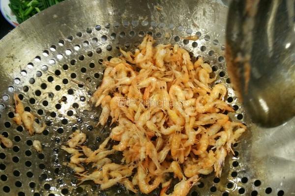 韭菜炒河虾的做法图解9