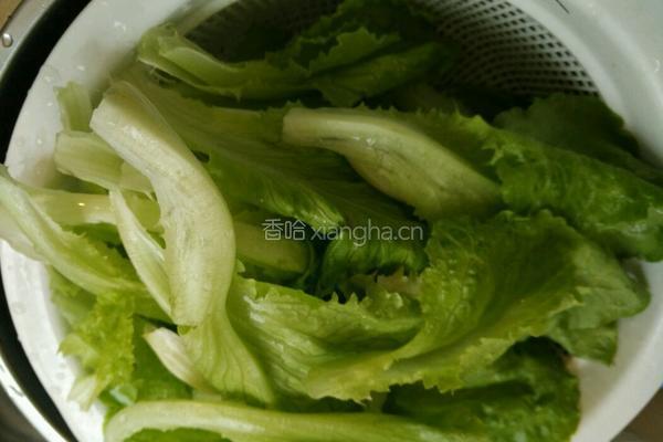 白灼生菜炒肉末的做法图解3