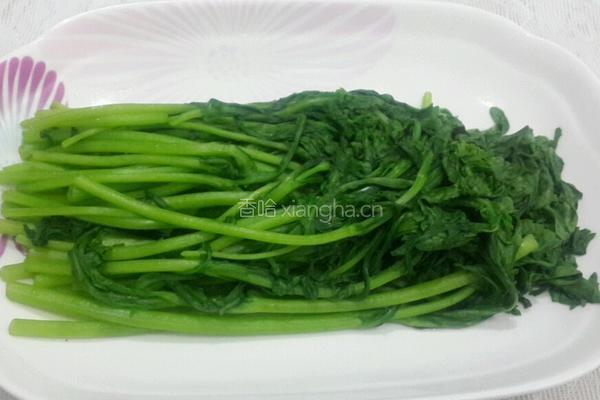 白灼茼蒿的做法图解4