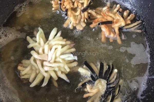菊花茄子的做法图解7