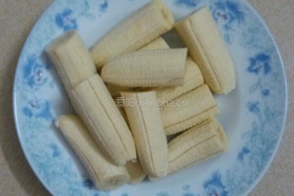 炸芝麻香蕉的做法图解2