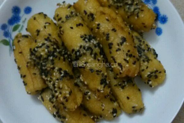 炸芝麻香蕉的做法图解8