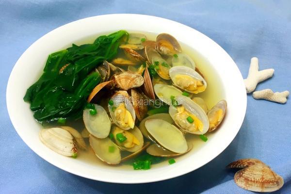 花蛤菠菜汤的做法图解5