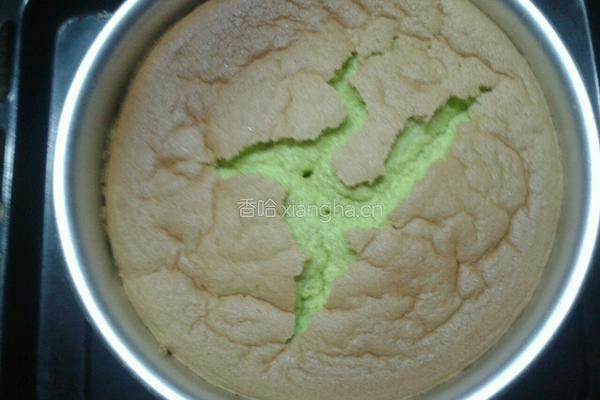菠菜戚风蛋糕的做法图解7