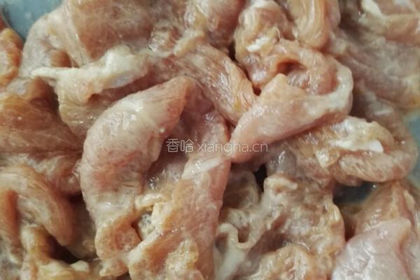 浇油金针菇肉片的做法图解3
