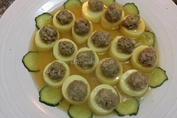 玉子豆腐蒸肉丸的做法图解6