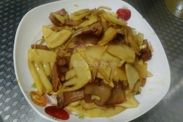 腊肉炒鲜笋