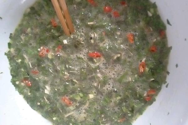 荠菜煎蛋的做法图解2