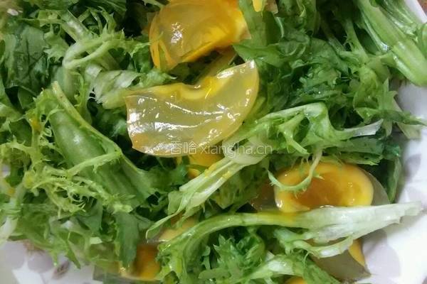 凉拌苦菊变蛋的做法图解3
