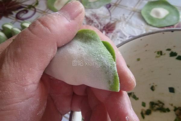 翡翠饺子(韭菜猪肉馅)的做法图解13