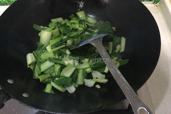 青菜炒豆腐皮的做法图解7