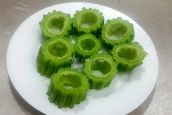 苦瓜酿肉的做法图解2