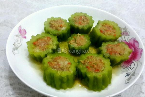 苦瓜酿肉的做法图解7