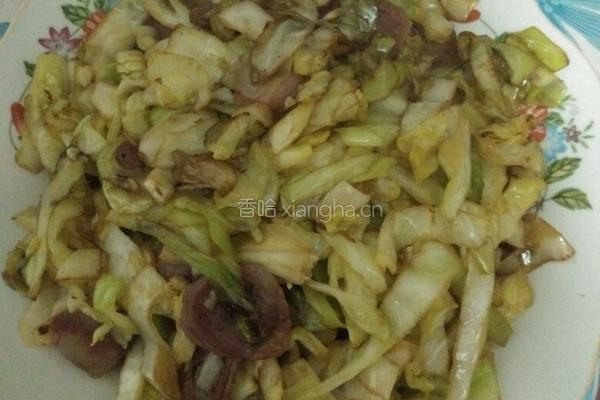 腊肠茴子白的做法图解5