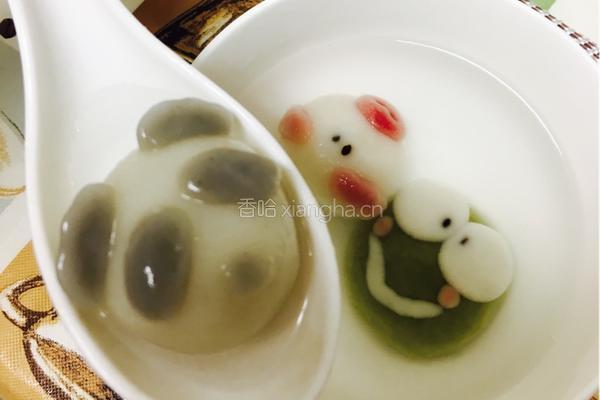 熊猫芝麻汤圆的做法图解9