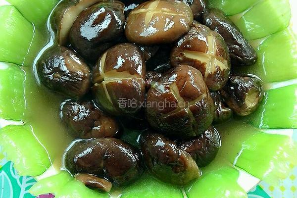 香菇炒油菜的做法图解6