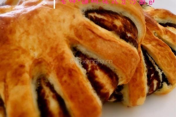 豆沙花式面包的做法图解5