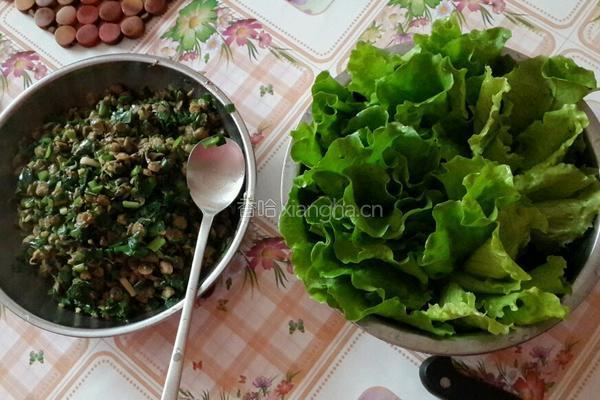 蚬肉生菜包简易版的做法图解5
