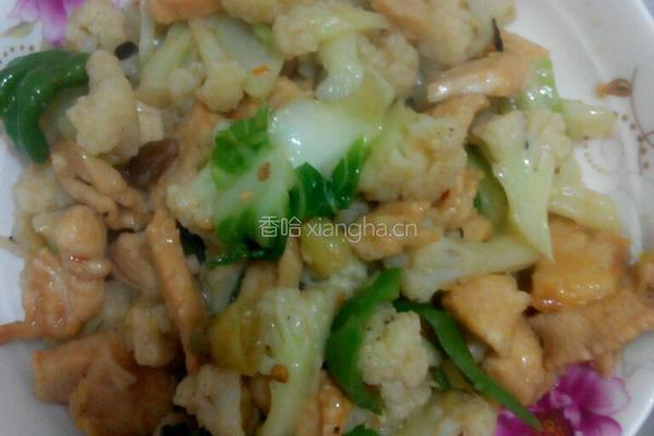 花菜炒鸡胸肉的做法图解12