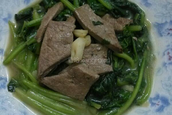 蒜香肝片炝菠菜的做法图解6