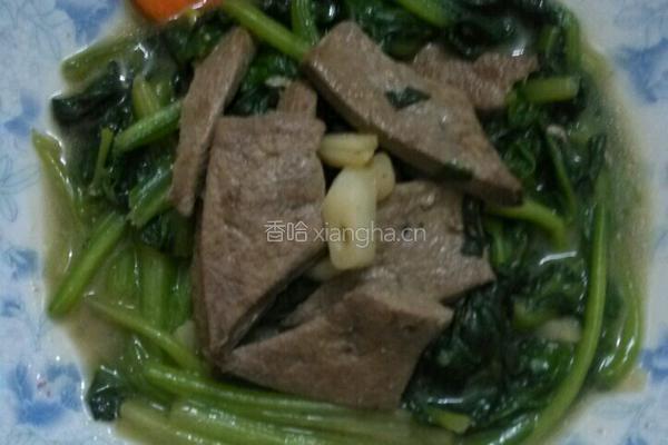 蒜香肝片炝菠菜的做法图解7