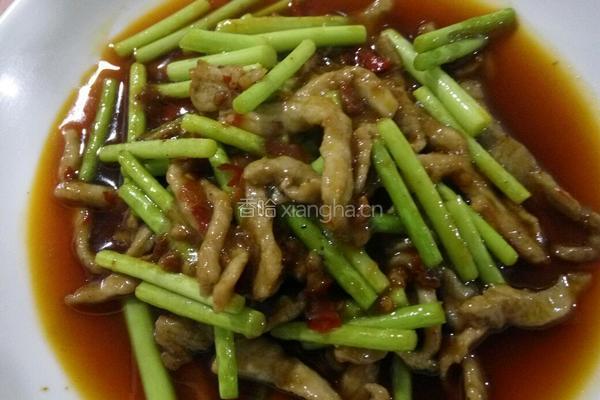 蒜台肉丝