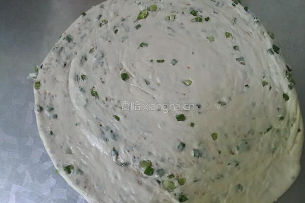 葱花芝麻千层饼的做法图解9