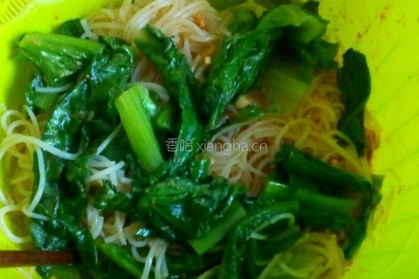 凉拌油麦菜粉丝的做法图解4
