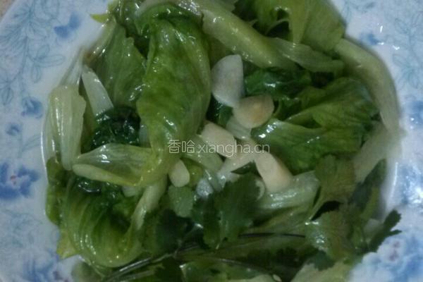 蒜香生菜的做法图解5
