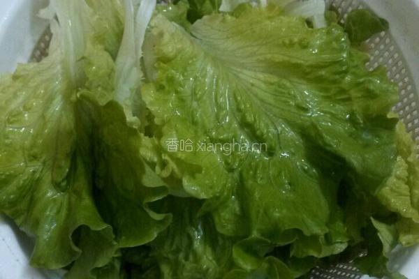蒜香生菜的做法图解2