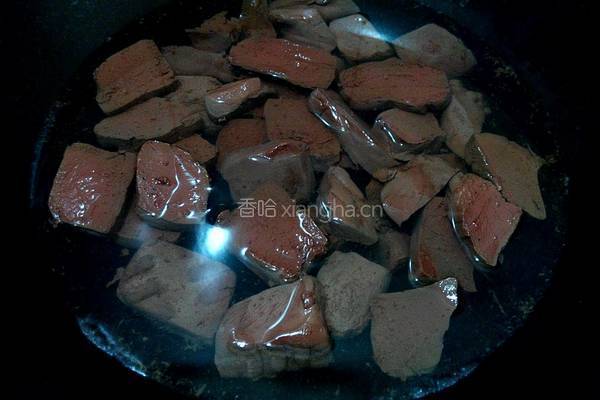 韭菜炒猪血的做法图解3