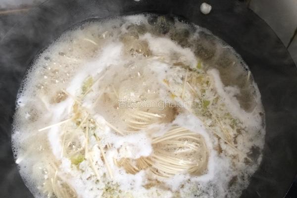 小白菜热汤面的做法图解5