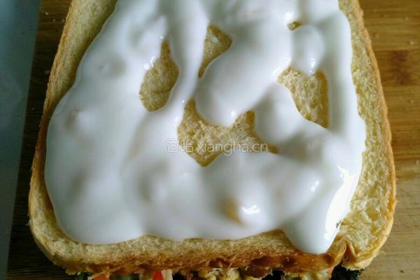 海苔胡萝卜青椒蛋菇三明治的做法图解19