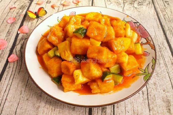 菠萝咕噜豆腐的做法图解9