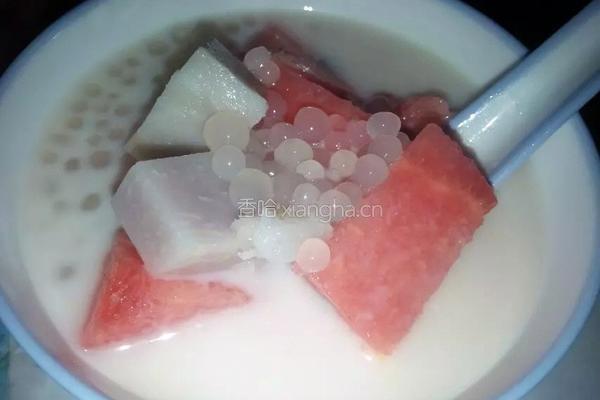 椰汁香芋西米露的做法图解5