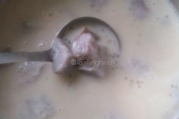 椰汁香芋西米露的做法图解4