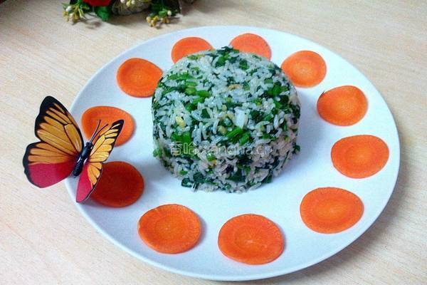 菜心炒饭的做法图解6