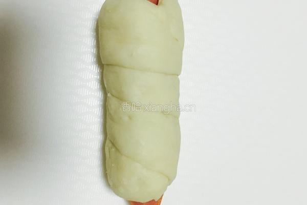 蒜蓉肠花卷的做法图解4