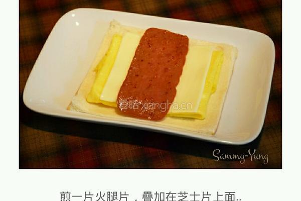 芝士火腿雞蛋卷的做法图解4