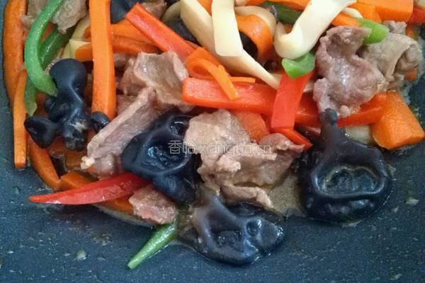 杂菌炒肉的做法图解6