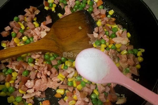 蒜香鸡肉咖喱炒饭的做法图解6