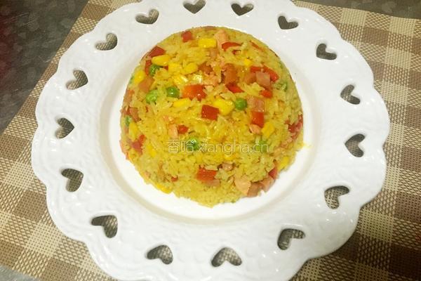 蒜香鸡肉咖喱炒饭的做法图解14