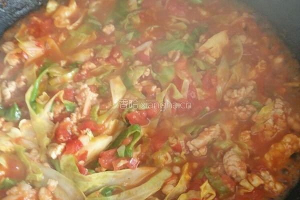 鸡蛋番茄肉沫拌面的做法图解11